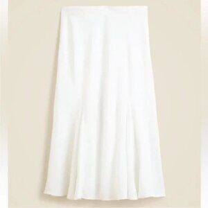 J Crew Skirt M Gwyneth Linen White